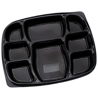 8 Compartment Meal Tray with Lid
